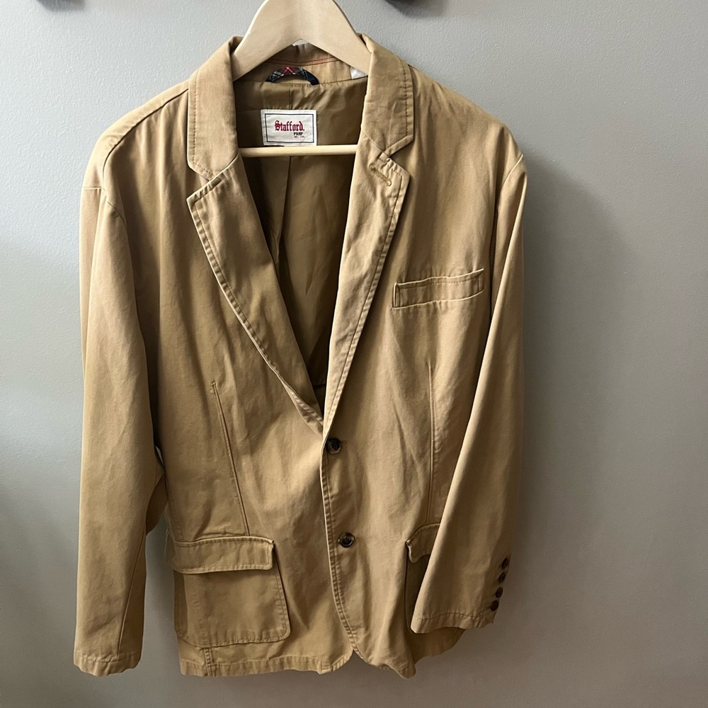 Stafford Prep Beige Mens Jacket XL